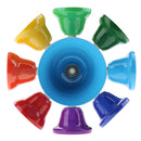 8 Sounds Hand Bell Colorful with Plastic Mallet Children Music Toy Percussion