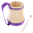 Kids Children Wooden Hand Drum Musical Toy Percussion Instrument with Mallet