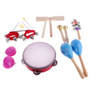 8Pcs Kids Toddlers Hand Percussion Hand Beat Drum Wrist Bell for Party Toys