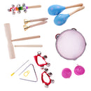 8Pcs Kids Toddlers Hand Percussion Hand Beat Drum Wrist Bell for Party Toys