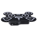 Electronic Roll up Drum 7 Pads Portable Electronic Drum Pad kit Foldable Practice Instrument with 2 Foot Pedals and Drum Sticks
