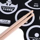 Electronic Roll up Drum 7 Pads Portable Electronic Drum Pad kit Foldable Practice Instrument with 2 Foot Pedals and Drum Sticks