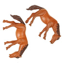 Pack of 15 Pieces 1:87 HO Model Horse and Giraffe Layout Scenery Accessory