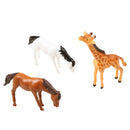 Pack of 15 Pieces 1:87 HO Model Horse and Giraffe Layout Scenery Accessory