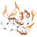 Pack of 15 Pieces 1:87 HO Model Horse and Giraffe Layout Scenery Accessory