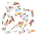 Pack of 20 Pieces 1:20 Scale DIY Pretty Girls Model Figures People Accessory Gifts