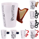 Creative Handle Design Kids Children Adults Music Lovers Cup Coffee Milk Drinking Mug Gift