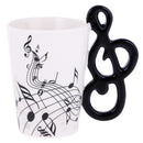 Kids Children Creative Musical Note Handle Design Porcelain Kitchen Milk Cup Coffee Mug Gift
