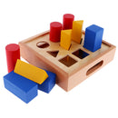Montessori Geometry Insert Ladder Pillar Matching Toy for Kids Math Shape Learning
