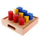 Montessori Geometry Insert Ladder Pillar Matching Toy for Kids Math Shape Learning