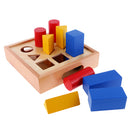 Montessori Geometry Insert Ladder Pillar Matching Toy for Kids Math Shape Learning