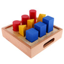 Montessori Geometry Insert Ladder Pillar Matching Toy for Kids Math Shape Learning