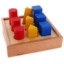 Montessori Geometry Insert Ladder Pillar Matching Toy for Kids Math Shape Learning