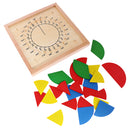 Kids Fraction Division Learning Boards - Montessori Math Early Learning Toy