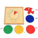 Kids Fraction Division Learning Boards - Montessori Math Early Learning Toy