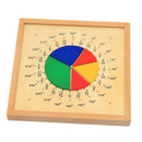 Kids Fraction Division Learning Boards - Montessori Math Early Learning Toy