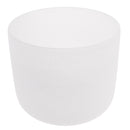 Crystal Singing Bowl C Note for Root Chakra Frosted Quartz 7 Inch White Perfect Sound