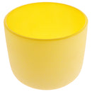 NEW Crystal Singing Bowl E Note for Solar Chakra Frosted Quartz 7 Inch Yellow Perfect Sound
