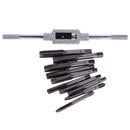 10Pcs M6-M12 Groove Tap Hand Screw Thread Taps with 1Pc M3-M12 1/16'' - 1/2'' Tap Handle Reamer Wrench