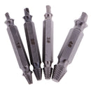 4Pieces Screw Extractor Drill Bits Guide Set Broken Damaged Bolt Remover Easy Out In Case