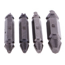 4Pieces Screw Extractor Drill Bits Guide Set Broken Damaged Bolt Remover Easy Out In Case