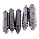 5Pieces Broken Bolt Remover Screw Extractor Drill Bits Guide Set Alloy Steel Power Tool 0