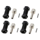 4 Pieces 12mm Wheel Hub Hex Adaptor with 25mm Extension Set for 1/10 AXIAL SCX10 RC Car Truck Rock Crawler Parts