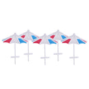 5 Pieces Model Sun Umbrella Parasol Train Railway Garden Beach Scenery 1/100 Layout