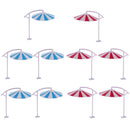 10 Pieces Model Sun Umbrella Parasol 1/100 Scale Train Railway Garden Beach Architecture Layout