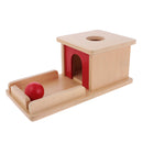Montessori Sensorial Material Object Permanence Box with Tray and Ball Matching Game Kids Family Educational Training Toys DIY