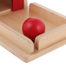 Montessori Sensorial Material Object Permanence Box with Tray and Ball Matching Game Kids Family Educational Training Toys DIY