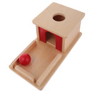Montessori Sensorial Material Object Permanence Box with Tray and Ball Matching Game Kids Family Educational Training Toys DIY