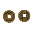 Pack of 10 Ten Ancient Chinese Emperor Coins 0.9'' Brass Fortune Coins for Health Good Luck Prosperity