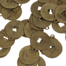 Lot of 50 Fortune Coins 2.3cm Diameter Lucky I-Ching Coin for Wealth&Success Feng Shui Amulet
