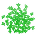 Set of 60 Pieces Plastic Board Game Counters with Plane Shape Numeracy Teaching Educational Material DIY Kids Toy Gift Green