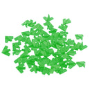 Set of 60 Pieces Plastic Board Game Counters with Plane Shape Numeracy Teaching Educational Material DIY Kids Toy Gift Green