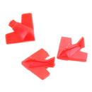 Set of 60 Pieces Plastic Board Game Counters with Plane Shape Numeracy Teaching Educational Material DIY Kids Toy Gift Red