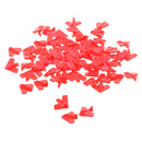 Set of 60 Pieces Plastic Board Game Counters with Plane Shape Numeracy Teaching Educational Material DIY Kids Toy Gift Red