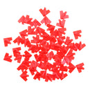 Set of 60 Pieces Plastic Board Game Counters with Plane Shape Numeracy Teaching Educational Material DIY Kids Toy Gift Red