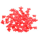 Set of 60 Pieces Plastic Board Game Counters with Plane Shape Numeracy Teaching Educational Material DIY Kids Toy Gift Red