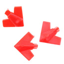 Set of 60 Pieces Plastic Board Game Counters with Plane Shape Numeracy Teaching Educational Material DIY Kids Toy Gift Red