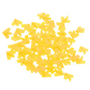 Set of 60 Pieces Plastic Board Game Counters with Plane Shape Numeracy Teaching Educational Material DIY Kids Toy Gift Yellow