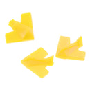 Set of 60 Pieces Plastic Board Game Counters with Plane Shape Numeracy Teaching Educational Material DIY Kids Toy Gift Yellow