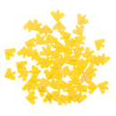 Set of 60 Pieces Plastic Board Game Counters with Plane Shape Numeracy Teaching Educational Material DIY Kids Toy Gift Yellow