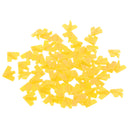 Set of 60 Pieces Plastic Board Game Counters with Plane Shape Numeracy Teaching Educational Material DIY Kids Toy Gift Yellow