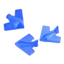 Set of 60 Pieces Plastic Board Game Counters with Plane Shape Numeracy Teaching Educational Material DIY Kids Toy Gift Blue