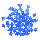 Set of 60 Pieces Plastic Board Game Counters with Plane Shape Numeracy Teaching Educational Material DIY Kids Toy Gift Blue