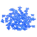 Set of 60 Pieces Plastic Board Game Counters with Plane Shape Numeracy Teaching Educational Material DIY Kids Toy Gift Blue