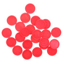 Set of 24 Pieces Plastic Currency Chips Poker Casino Chips Board Game with Crown Pattern DIY Craft Party Fun Red