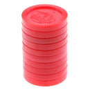 Set of 24 Pieces Plastic Currency Chips Poker Casino Chips Board Game with Crown Pattern DIY Craft Party Fun Red